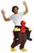 The Costume Center White and Brown Turkey Trot Piggyback Unisex Adult Halloween Costume - One Size